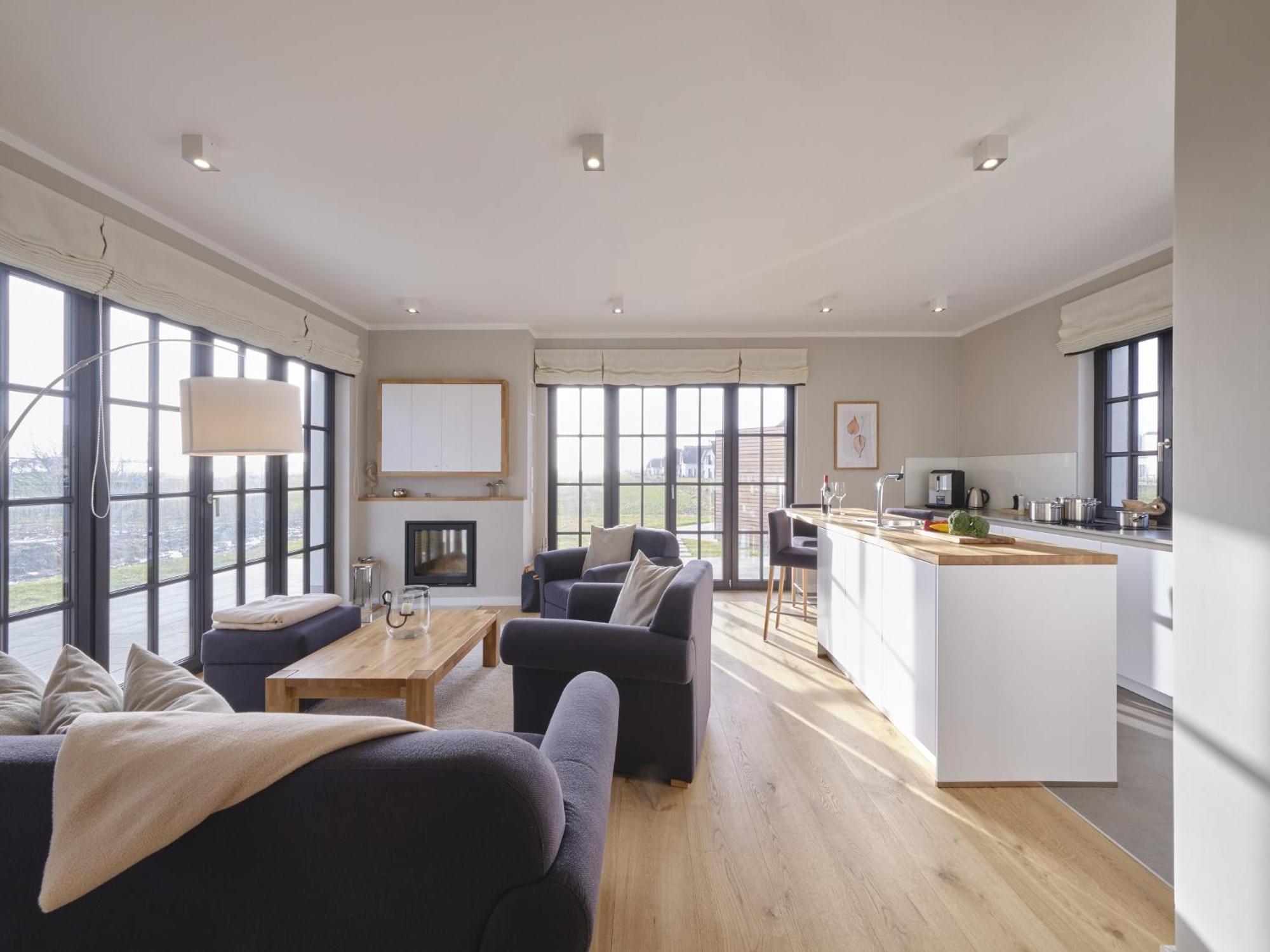Reetland Am Meer - Luxusplus Reetdachvilla Mit 4 Schlafzimmern, Aussensauna, Loungebereich Und Kamin G07 Dranske Esterno foto